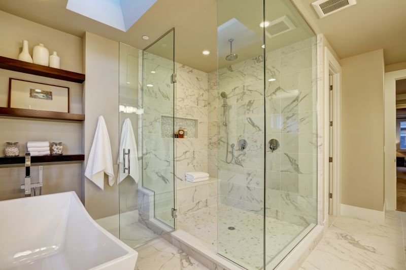 Luxury Shower with Frameless Glass